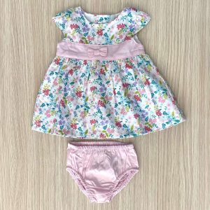 Vestitino con copripannolino neonata/bambina 31W-7790AL Losan