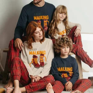 Pigiama Family Uomo Donna Bimbo Bimba art Aznar Walking 60317 60248
