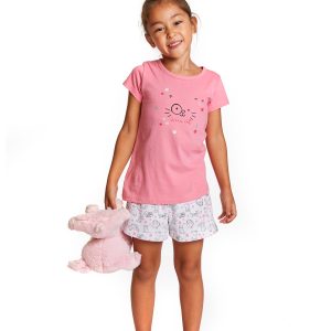 Pigiama a pantaloncini con stampa di animali 816-P002AD Losan bambina