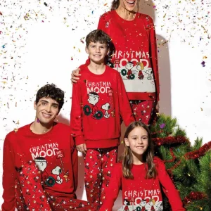 Pigiama Natalizio Snoopy Family coordinato Uomo Donna Bimbo Bimba art 63018 63465