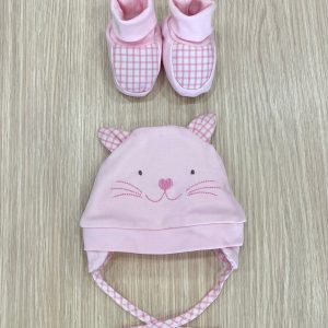 Cappellino e babbucce BH 7645 Ellepi neonata