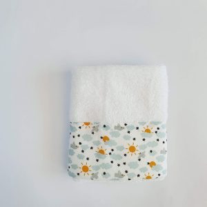 Asciugamano personalizzato sole e nuvolette