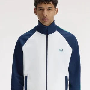 Track jacket con maniche a contrasto