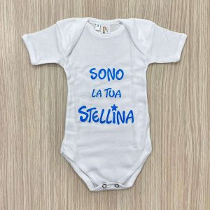 Body neonato/a con scritta “Sono la tua stellina”