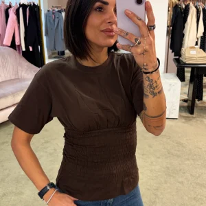 T-shirt marrone bustier jx