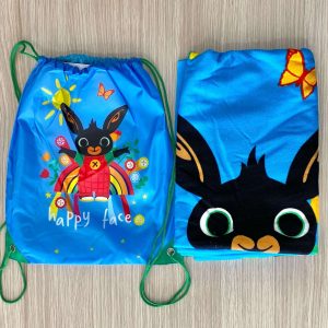 Telo mare con zainetto spiaggia Bing