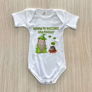 Body neonato con dedica “Nonno mi racconti una favola?”