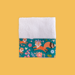 Asciugamano asilo personalizzato – Volpi