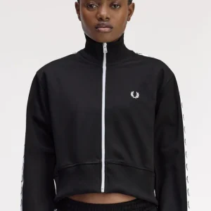 Track jacket corta con fettuccia