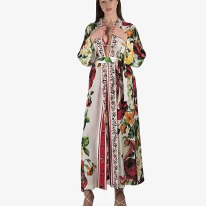 Kimono Lungo Fantasia Floreale Multicolor Cruise Collection