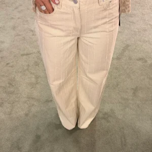 Jeans sille sabbia gessato in rilievo jx