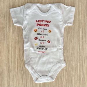 Body con scritta neonato/a