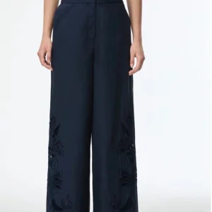 PANTALONI IN COTONE RICAMATO
Blu