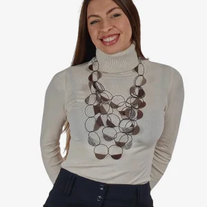 Collana Mezze Lune Brown