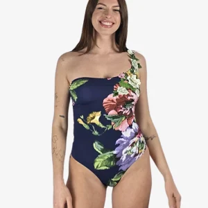 Intero Monospalla Blu Fiori 3D Cruise Collection