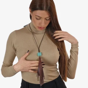 Collana Nappa Jewel Marrone