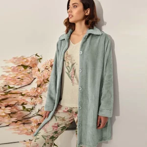 Admas Vestaglia invernale Donna in Coral - 57414 - Verde