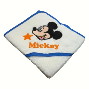 Disney Accappatoio Triangolo Spugna Ricamato Mickey Mouse