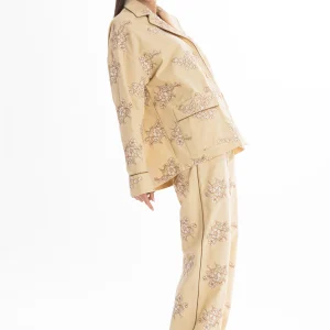 Alix – Coordinato Ricamato Burro