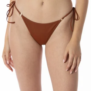 Afrodite – Slip Bikini Con Laccetti Regolabili Cacao