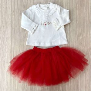 Completo due pezzi neonata/bambina I Do