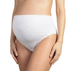 Mutanda Gestante in Cotone Piquet Bianco