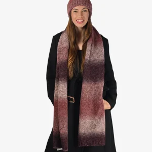 Set Donna Sciarpa Cuffia Cipolla Sfumato Lana Inverno