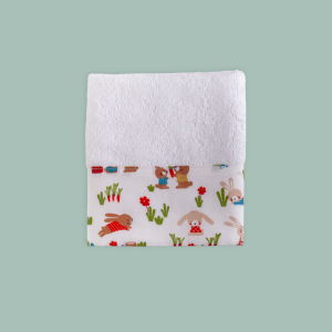 Asciugamano asilo personalizzato – Coniglietti