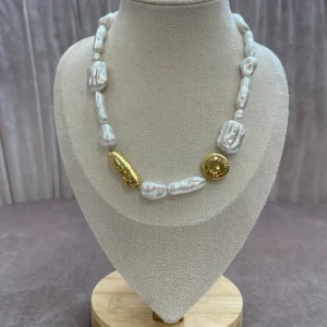 Collana gold e perle