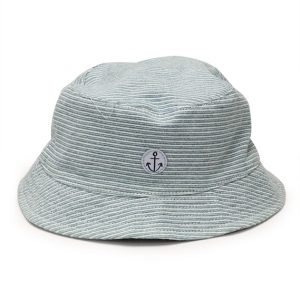 Cappellino Celeste a righe con ancora  bambino 91V-A001AA Losan