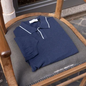 Polo skipper in maglia chicco riso