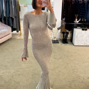 Abito lungo argento crystal tw