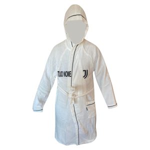 Accappatoio Bianco in Micro Spugna Ufficiale F.C. Juventus