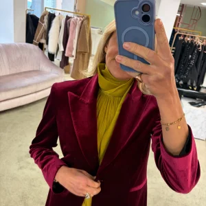Blazer bordeaux in velluto Actualee