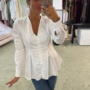 Camicia bianca scollo a v sciancrata sl