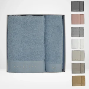 Set asciugamani viso e ospite in spugna LIU JO art Punti luce glitter