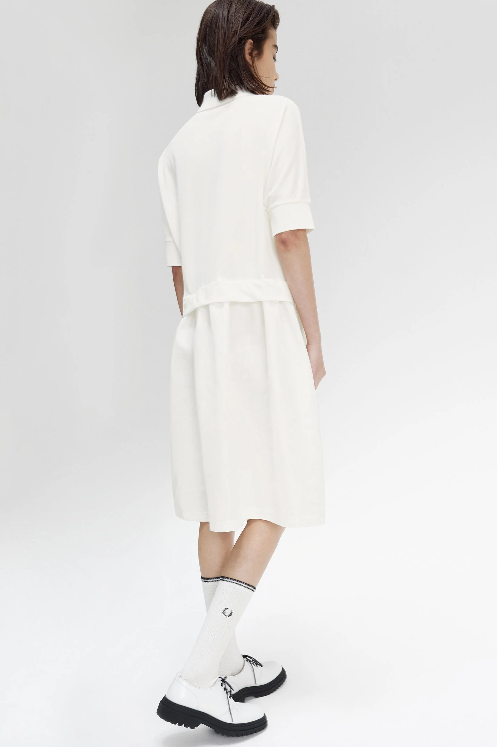 Vestito Gathered Polo Fred Perry Bianco da Donna - immagine 5