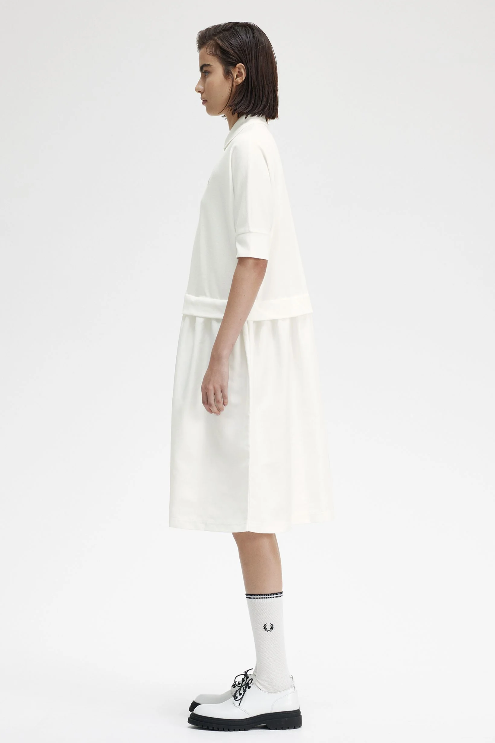 Vestito Gathered Polo Fred Perry Bianco da Donna - immagine 6