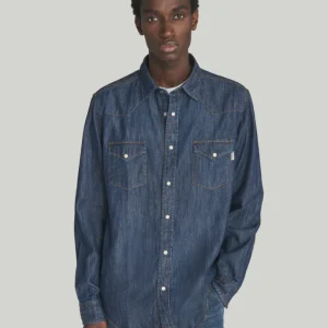 CAMICIA MARTIN IN DENIM DARK WASH