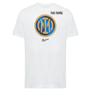 T-Shirt Logo Bianca Ufficiale Nike F.C. Inter
