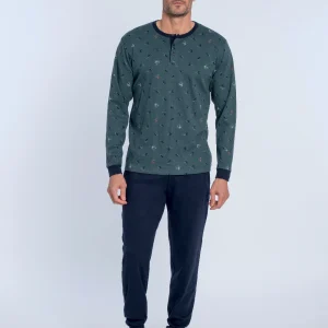 Guasch Pigiama Uomo invernale Caldo cotone GP 460 D.700