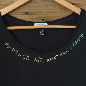 ANOTHER DAY, ANOTHER DRAMA – L WOMAN BIO (Nera ricamo giallo/verde)