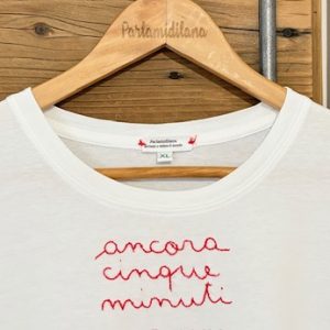 ANCORA CINQUE MINUTI – XL UNISEX BIO (Bianca)