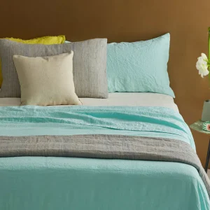 Bianco Perla - Completo Lenzuola Cotone e Lino StoneWashed No Stiro - Loira