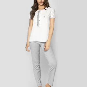 Pigiama Liu Jo Notte art Dl0104 / 03 Manica Corta / Lunga in cotone modal