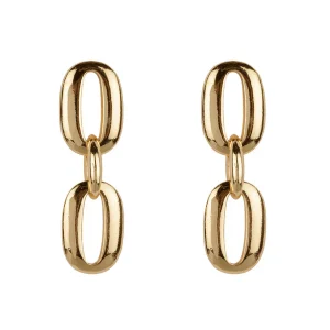 Orecchini doppio cerchio gold