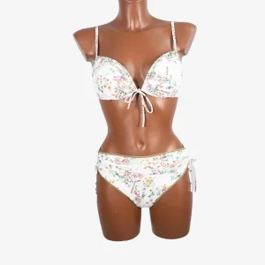 Bikini Push Up Donna Soho Moda Mare Bianco Acqua Mare