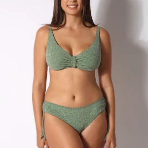 Bikini Ferretto Invisibile Curvy + Slip con lacci Fantasia Jacquard - Il Gabbiano