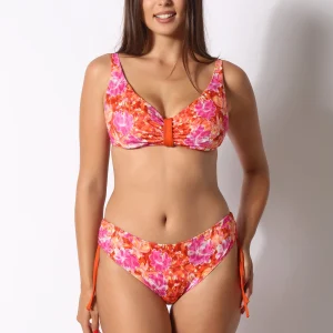 Bikini Ferretto Invisibile Curvy + Slip con lacci Fantasia Amira - Il Gabbiano