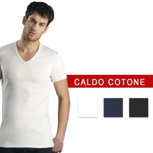 T-shirt scollo a V Uomo caldo cotone Kissimo WM 401